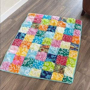 Handmade Hawaiian surfer  Colorful Patchwork baby Quilt